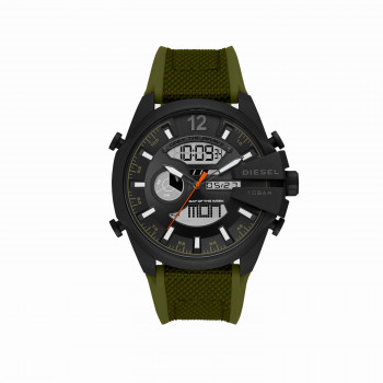 Diesel Mega Chief Analog-Digital Green Nylon and Silicone Watch