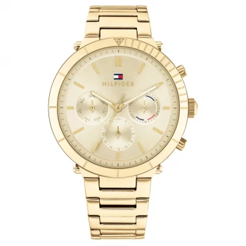 Tommy Hilfiger Gold Steel Women's Multi-function Watch - 1782350