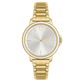 Lacoste Gold Steel Silver White Dial Women's Watch