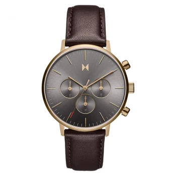 MVMT Brown Leather Grey Dial Multi-function Men's Watch