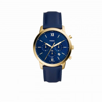 Neutra Chronograph Navy Leather Watch