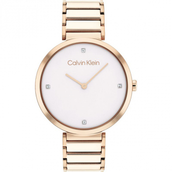 Calvin Klein Carnation Gold Steel Light Grey Dial Women's Watch