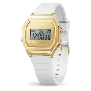 ICE digit retro - White gold