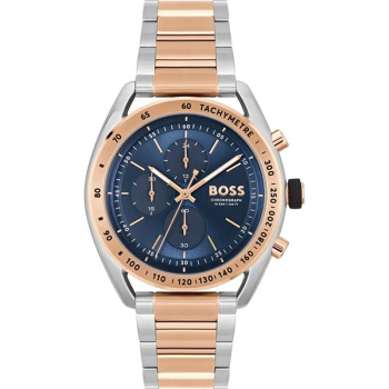 Hugo Boss Two-Tone Steel Blue Dial Chronograph Men's Watch
