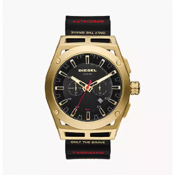 Diesel Timeframe Chronograph Black Silicone Watch