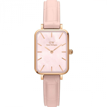 Unisex Daniel Wellington Quadro 20 X 26 Pressed Rouge Rose Gold Mother Of Pearl Watch
