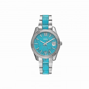 Scarlette Mini Three-Hand Date Two-Tone Acetate and Stainless Steel Watch