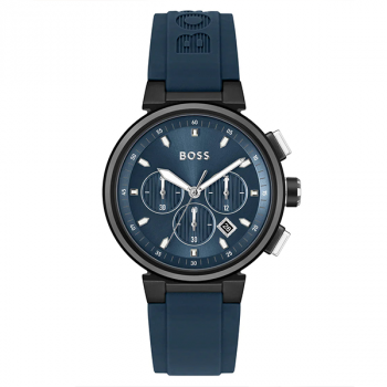 Hugo Boss Blue Silicone Chronograph Men's Watch