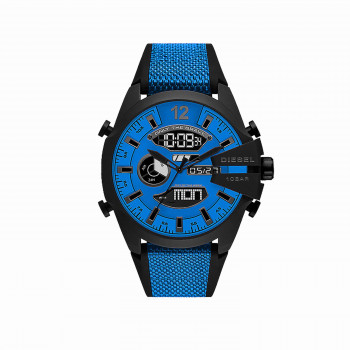 Diesel Mega Chief Analog-Digital Blue Nylon and Silicone Watch